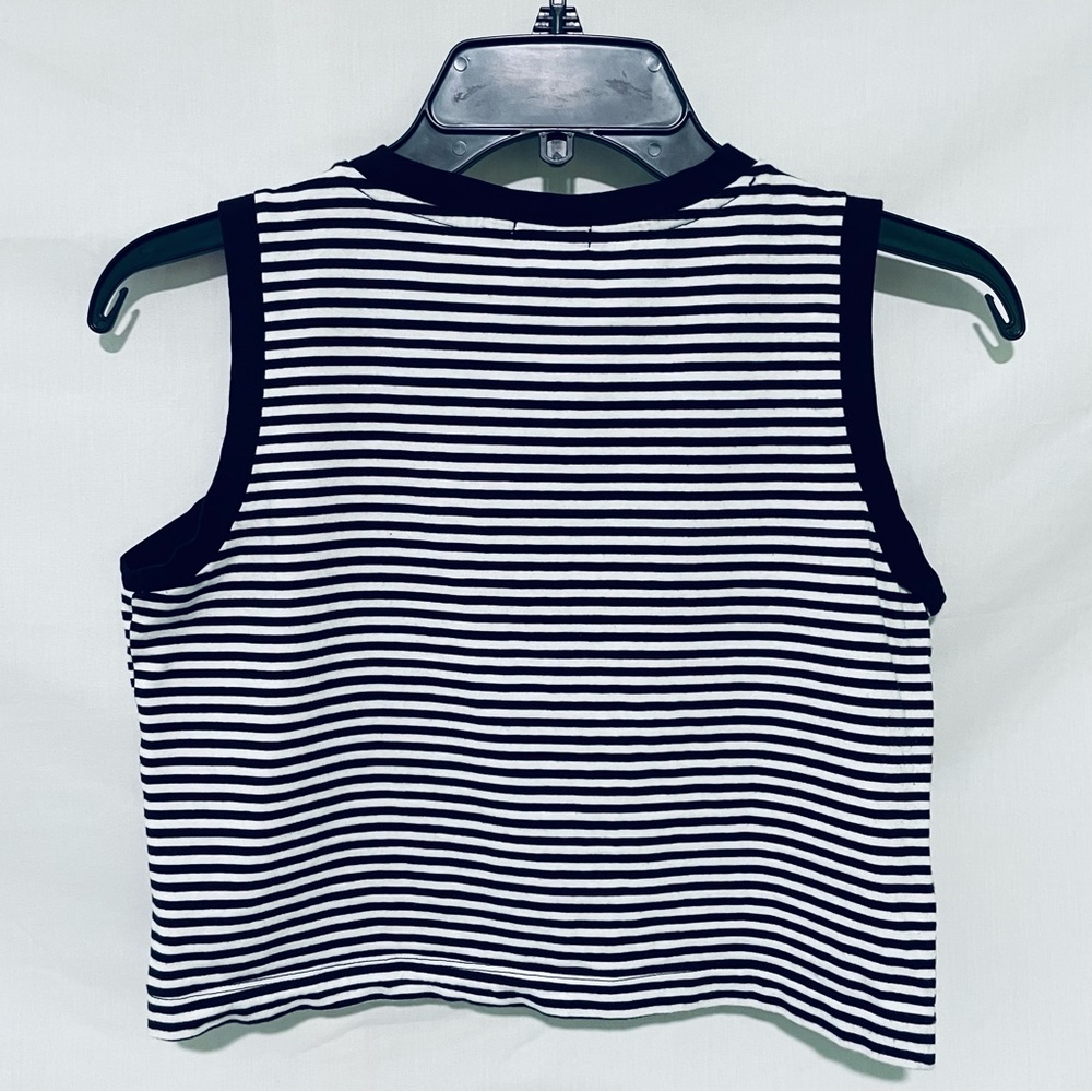 GAP Women’s Navy and White Striped Tank Top Size XS - Picture 3 of 6